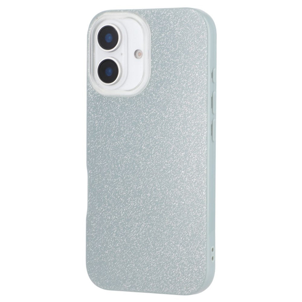 EIDERWOOD IPhone 16 Fleksibelt Plastik Bagside Cover m. Glimmer - Lysegrøn