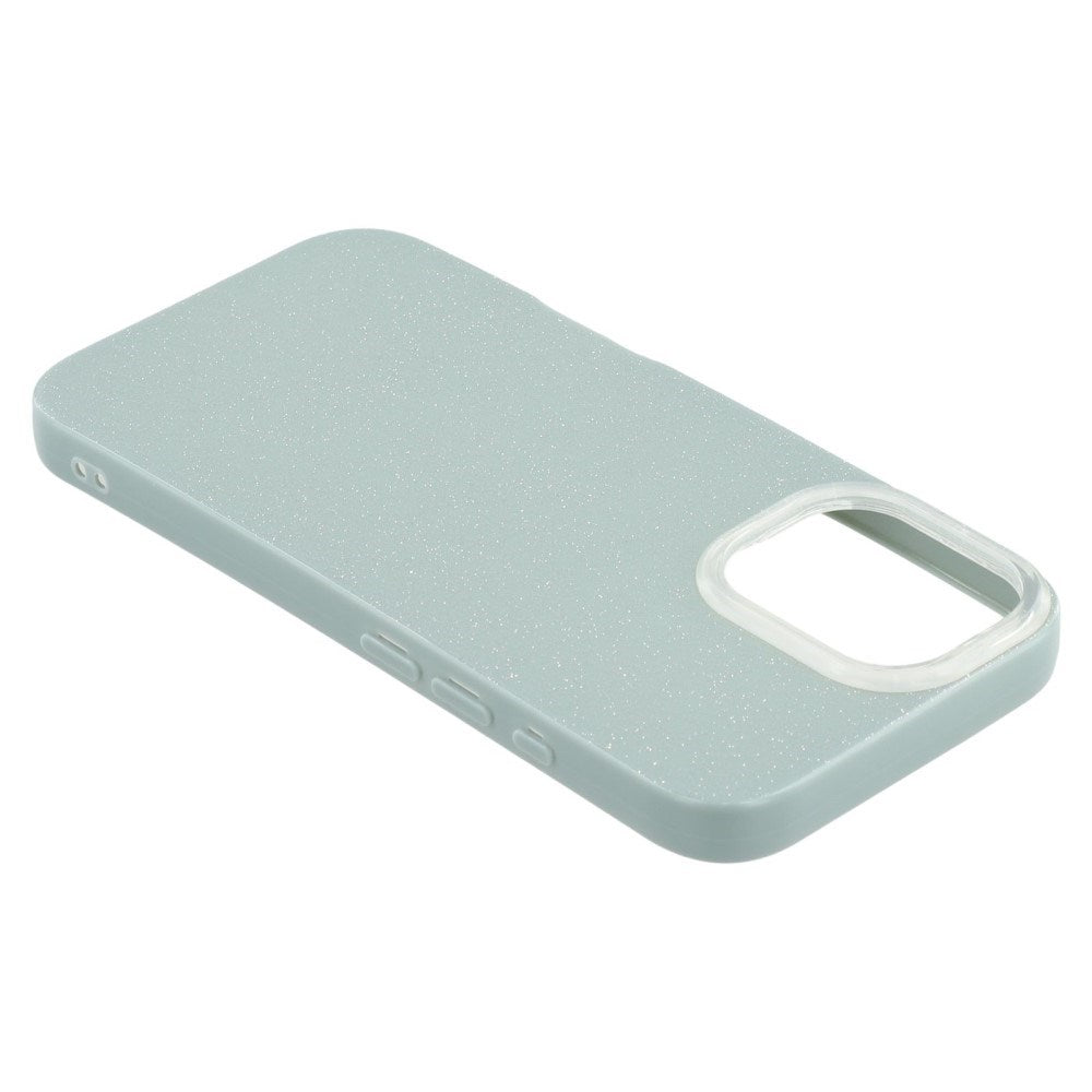 EIDERWOOD IPhone 16 Fleksibelt Plastik Bagside Cover m. Glimmer - Lysegrøn