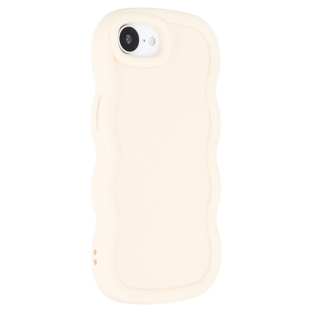 EIDERWOOD iPhone 17e / 16e Fleksibelt Plastik Wavy Mobil Cover - Hvid