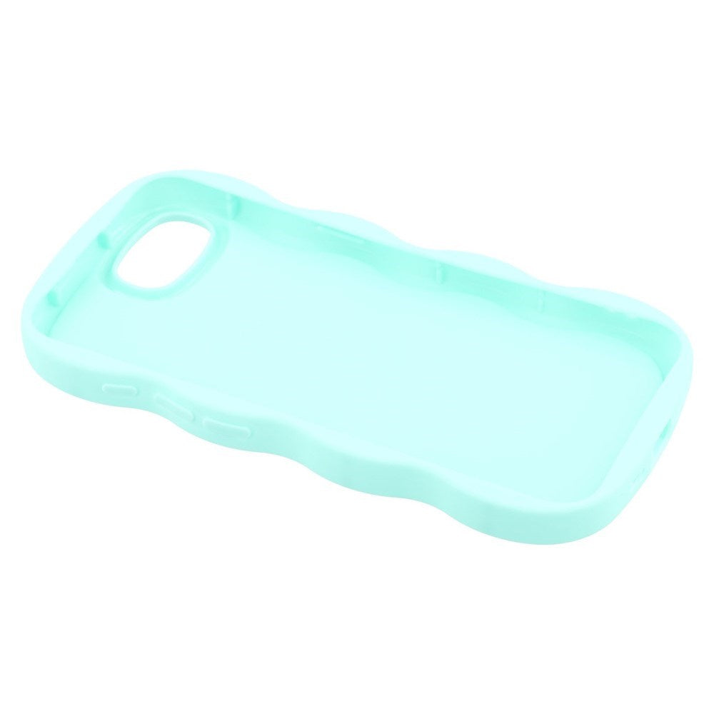 EIDERWOOD iPhone 17e / 16e Fleksibelt Plastik Wavy Mobil Cover - Blå