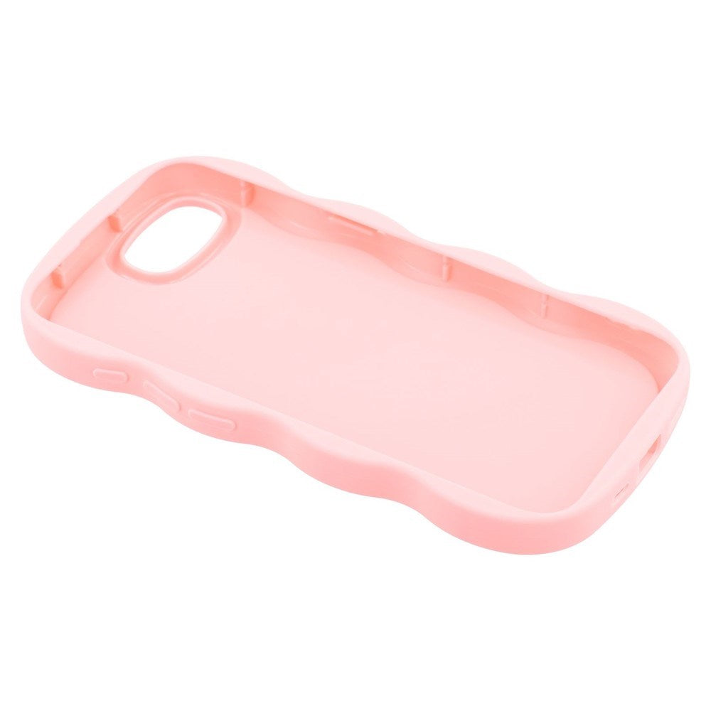EIDERWOOD iPhone 17e / 16e Fleksibelt Plastik Wavy Mobil Cover - Lyserød