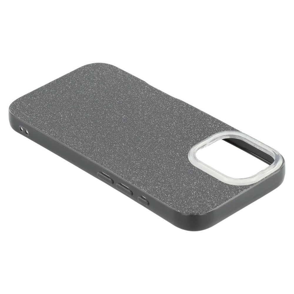 EIDERWOOD IPhone 16 Pro Fleksibelt Plastik Bagside Cover m. Glimmer - Sort