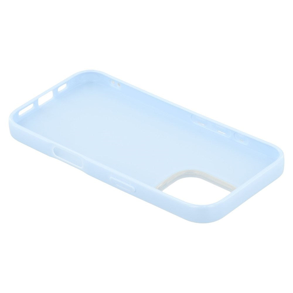 EIDERWOOD IPhone 16 Pro Fleksibelt Plastik Bagside Cover m. Glimmer - Lyseblå