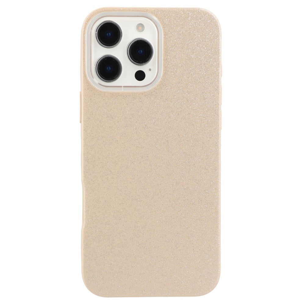 EIDERWOOD IPhone 16 Pro Fleksibelt Plastik Bagside Cover m. Glimmer - Beige