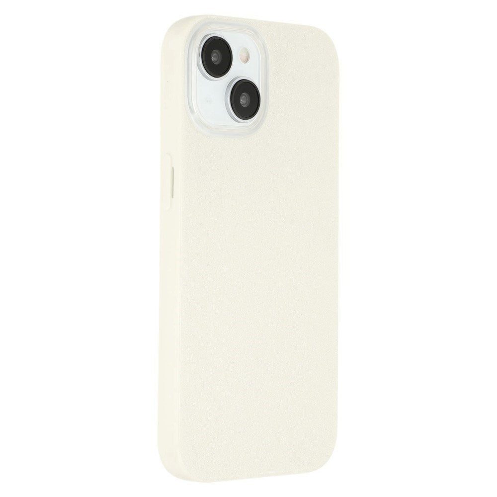 EIDERWOOD iPhone 14 / 13 Fleksibelt Plastik Bagside Cover m. Glimmer - Hvid