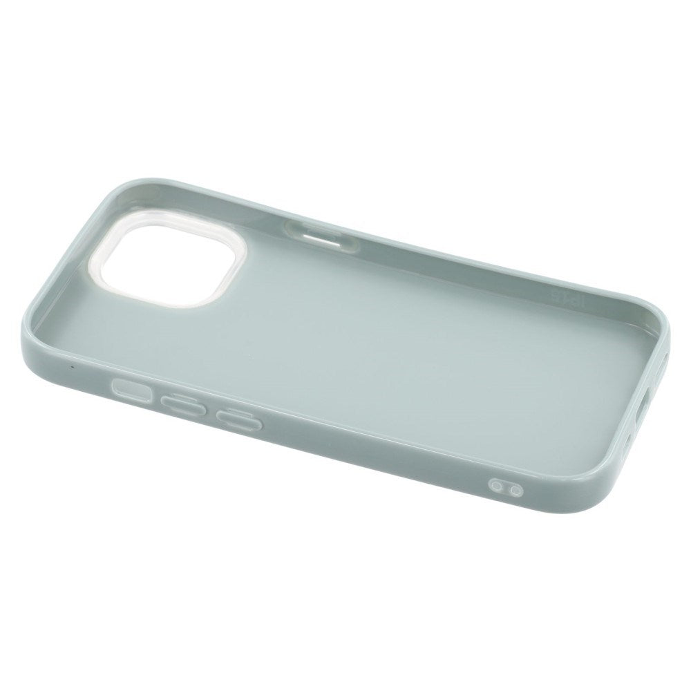 EIDERWOOD iPhone 14 / 13 Fleksibelt Plastik Bagside Cover m. Glimmer - Grøn
