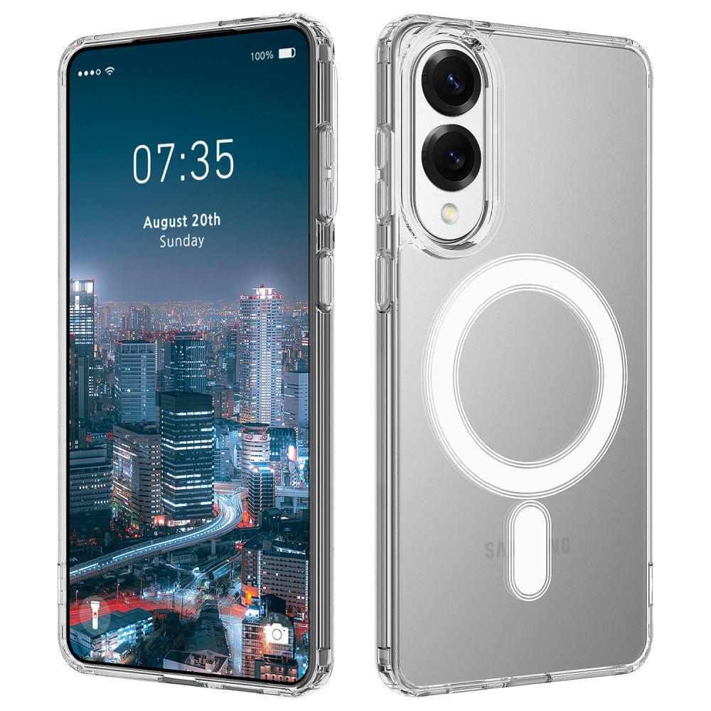 EIDERWOOD Samsung Galaxy S25 Edge Hybrid Plastik Bagside Cover - MagSafe Kompatibel - Gennemsigtig / Hvid