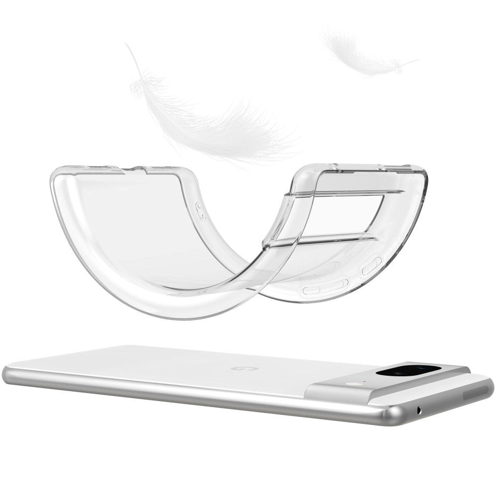 Google Pixel 7 fleksibel TPU-plastbakdeksel – gjennomsiktig