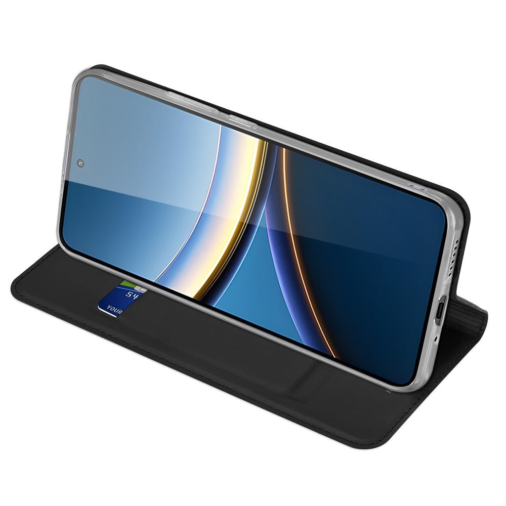 Xiaomi Poco F7 Pro EIDERWOOD Kunstlæder Flip Cover m. Kortholder - Sort