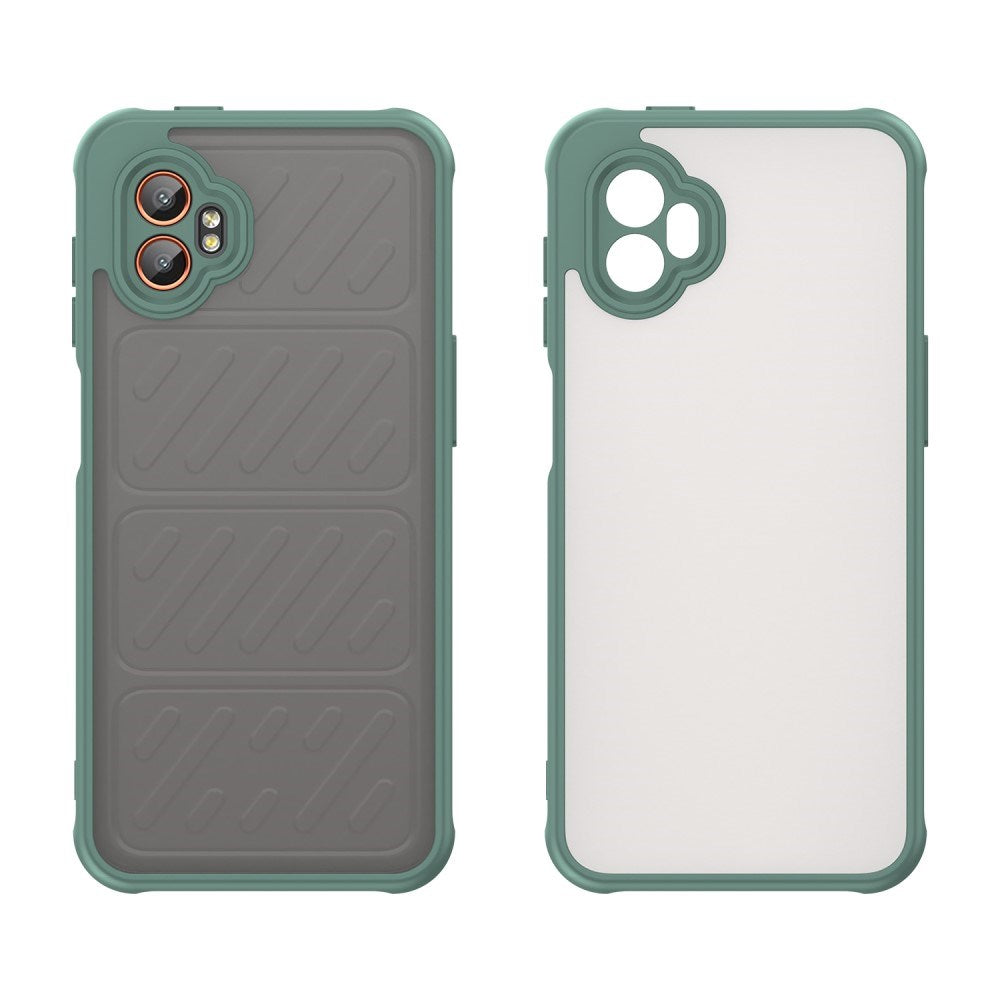 EIDERWOOD Samsung Galaxy Xcover 7 Pro Hybrid Plastik Bagside Cover m. Mat Bagside - Gennemsigtig / Grøn