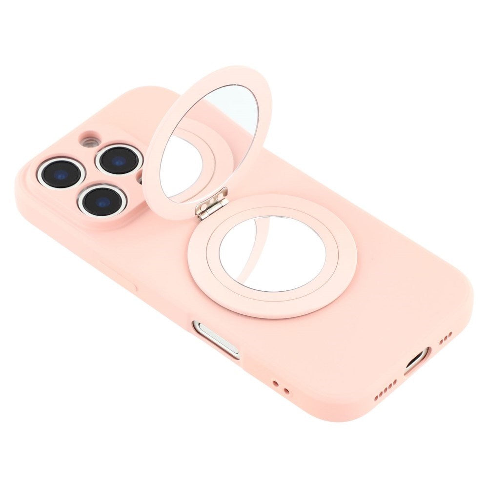 EIDERWOOD iPhone 16 Pro Hybrid Bagside Cover inkl. Kickstand m. Spejl - RødLyserød