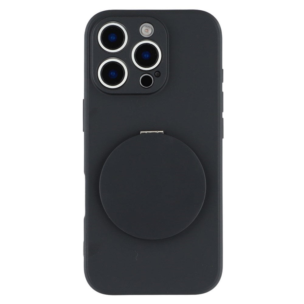 EIDERWOOD iPhone 16 Pro Hybrid Bagside Cover inkl. Kickstand m. Spejl - Sort