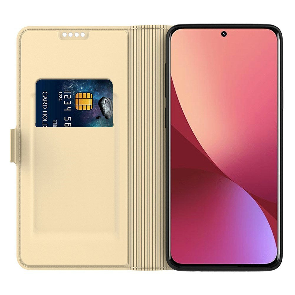 Xiaomi Poco F7 Ultra EIDERWOOD Kunstlæder Flip Cover m. Kortholder - Guld