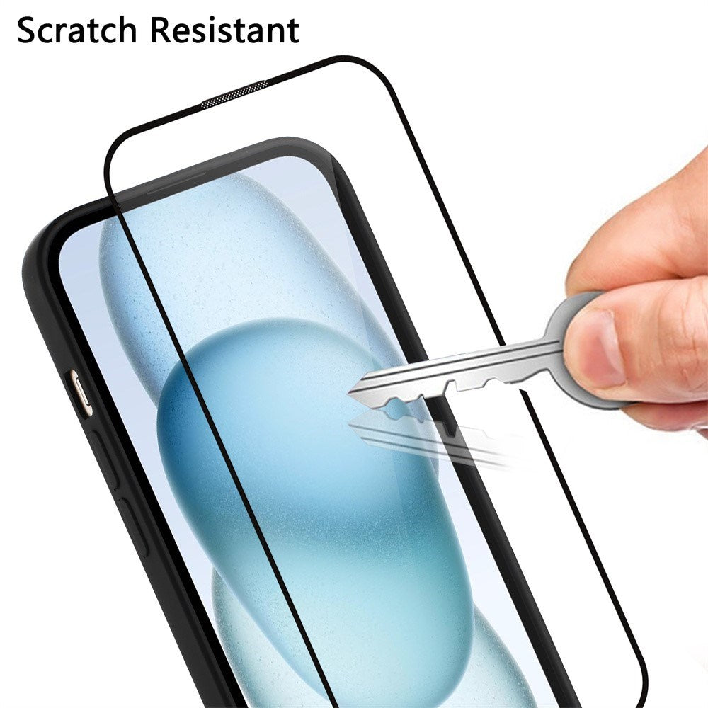 iPhone 16e Beskyttelsessæt m. Fleksibelt Plast Bagside Cover & Skærmbeskyttelse - Sort