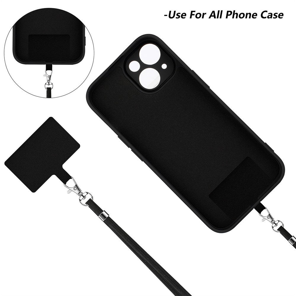 iPhone 16e Sæt m. Fleksibelt Plastik Bagside Cover - Skærmbeskyttelse - Strop - Lavendel