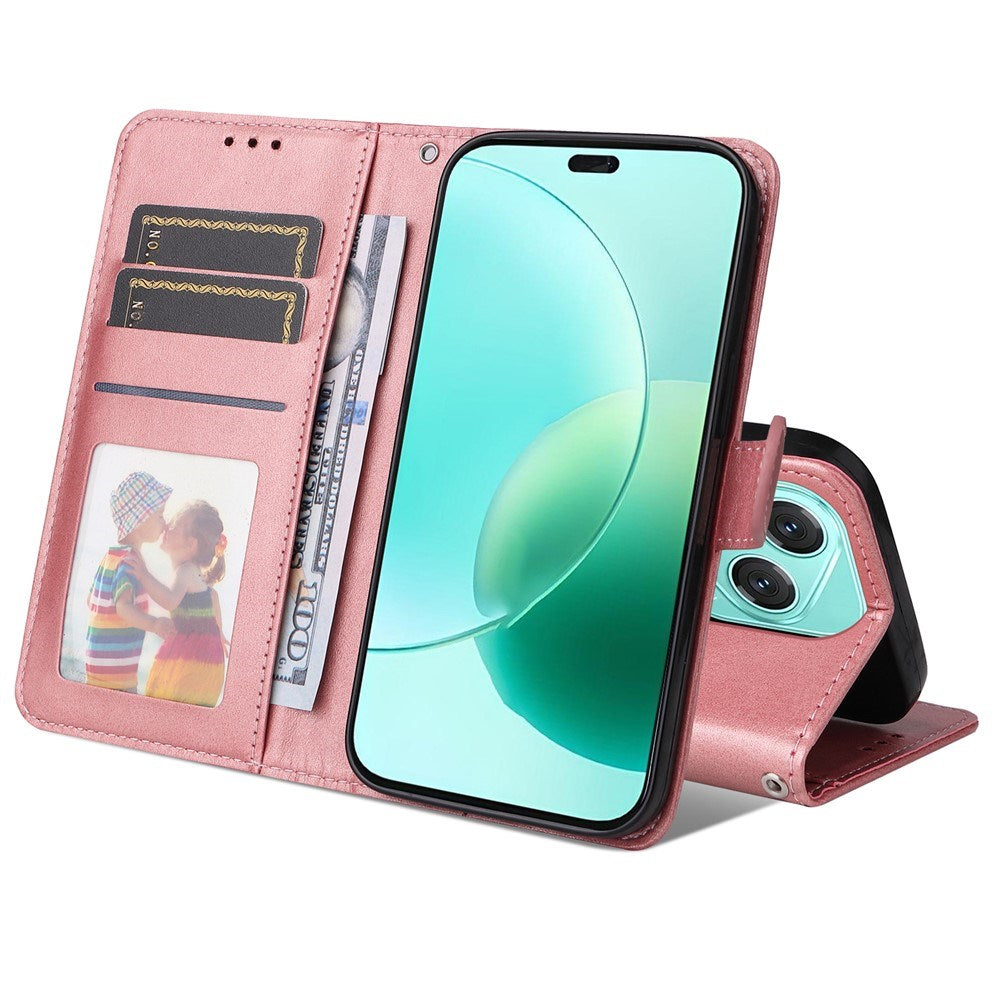 Honor 400 Lite - EIDERWOOD Kunstlæder Flip Cover m. Strop - Lyserød