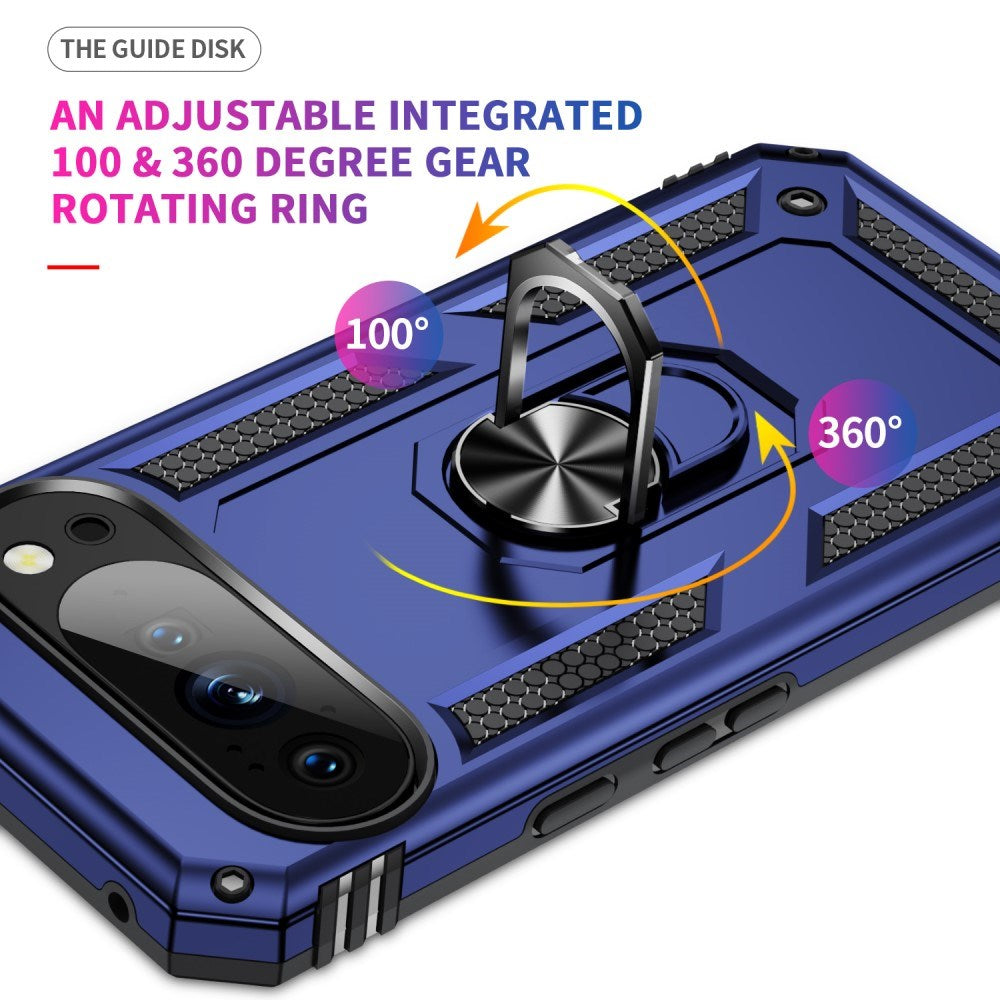 EIDERWOOD Google Pixel 10 / 10 Pro Håndværker Bagside Cover m. 360 Roterbar Kickstand - Blå