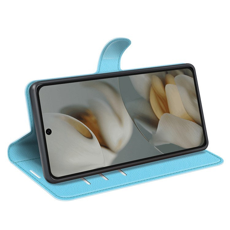 Google Pixel 10 Pro XL - EIDERWOOD Kunstlæder Flip Cover m. Kortholder & Ståfunktion - Blå