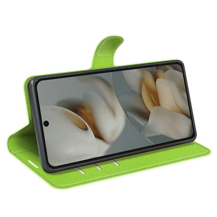 Google Pixel 10 Pro XL - EIDERWOOD Kunstlæder Flip Cover m. Kortholder & Ståfunktion - Grøn