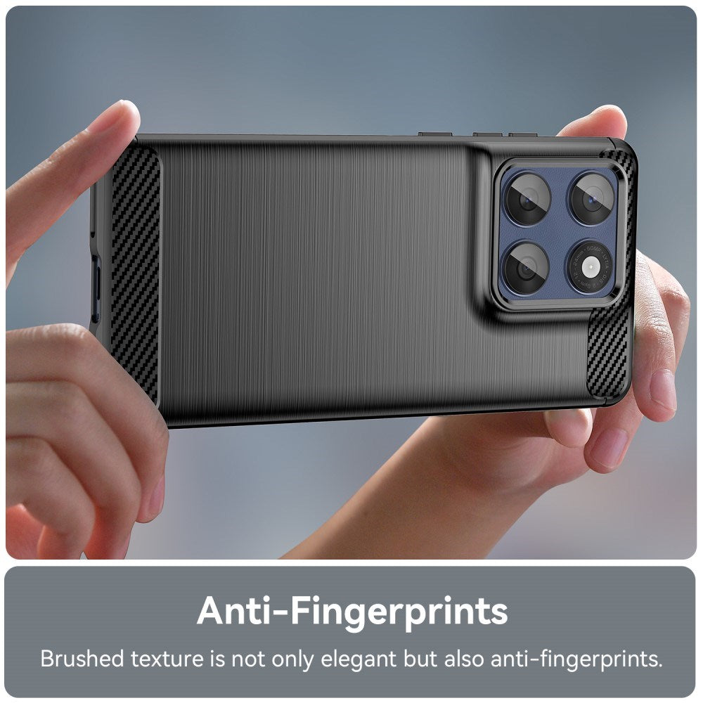 EIDERWOOD Motorola Edge 60 / Edge 60 Fusion Brushed Carbon Bagside Cover - Sort