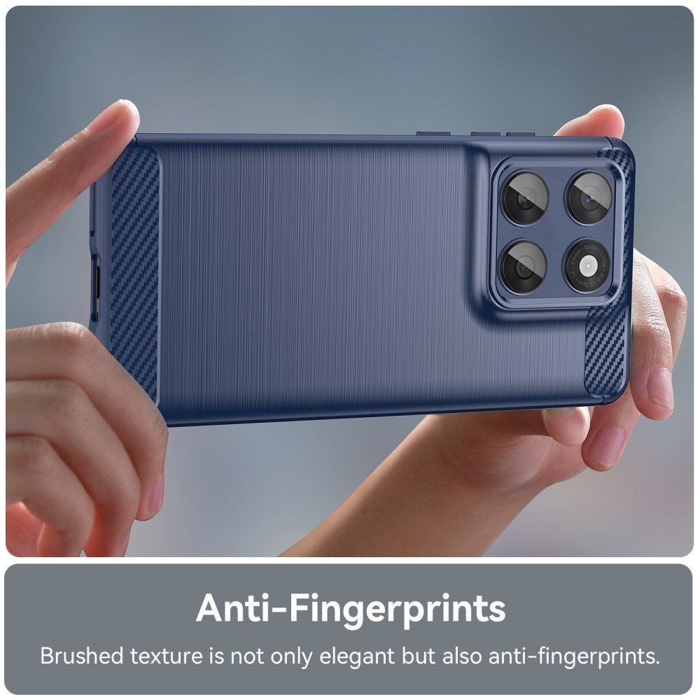 EIDERWOOD Motorola Edge 60 / Edge 60 Fusion Brushed Carbon Bagside Cover - Blå