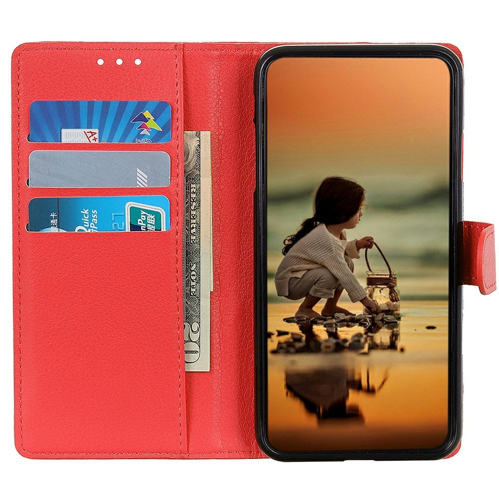 Sony Xperia 1 VII - EIDERWOOD Kunstlæder Flip Cover m. Kortholder & Ståfunktion - Rød