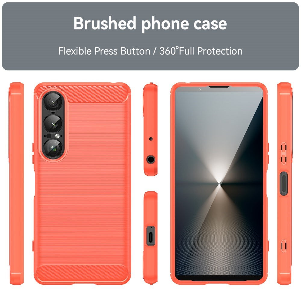 EIDERWOOD - Sony Xperia 1 VII Brushed Carbon Bagside Cover - Rød