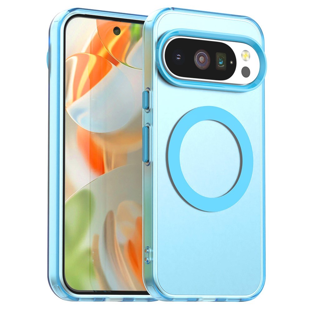 EIDERWOOD Google Pixel 10 / 10 Pro Hybrid Plast Mobil Cover - MagSafe Kompatibel - Gennemsigtig / Blå