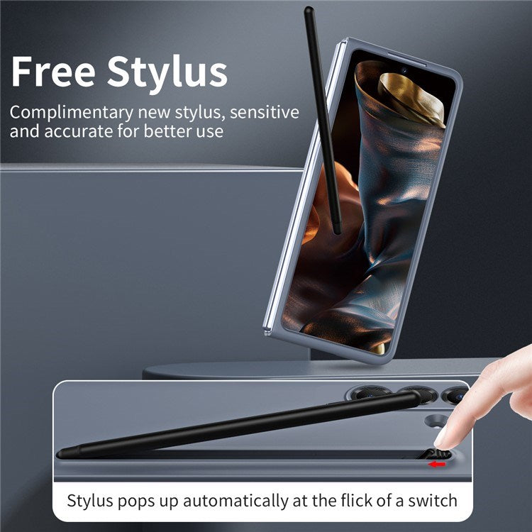 Samsung Galaxy Z Fold7 - EIDERWOOD Hårdt Plastik Cover m. Stylus - Mørkegrå
