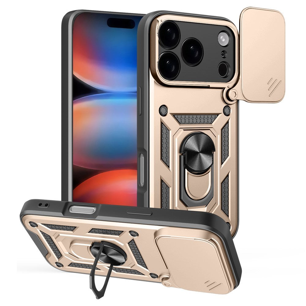iPhone 17 Pro - EIDERWOOD Hybrid Håndværker Cover m. Kickstand & Cam Slider - Guld