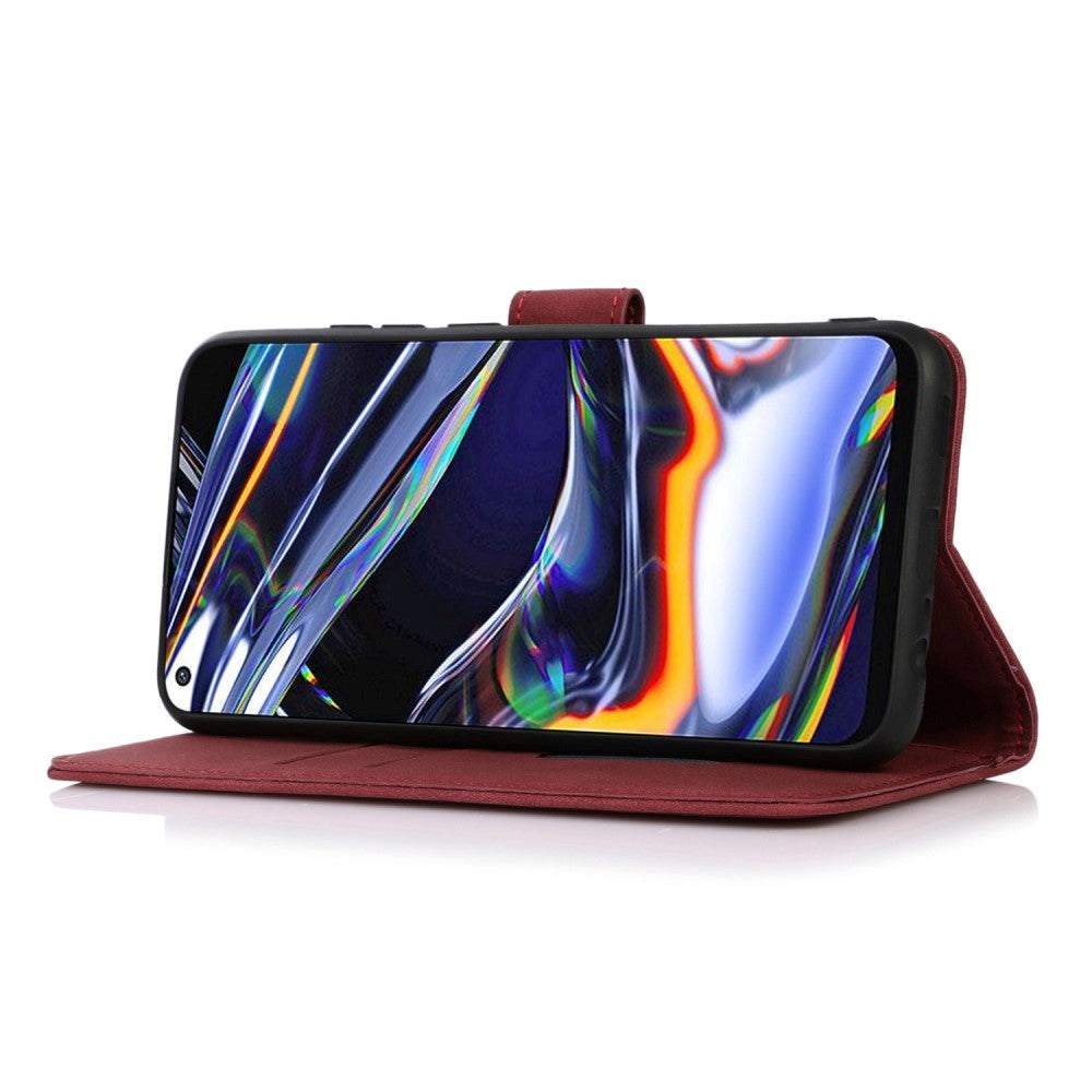 Samsung Galaxy S23 KHAZNEH Retro Læder Flip Cover m. Pung - Rød
