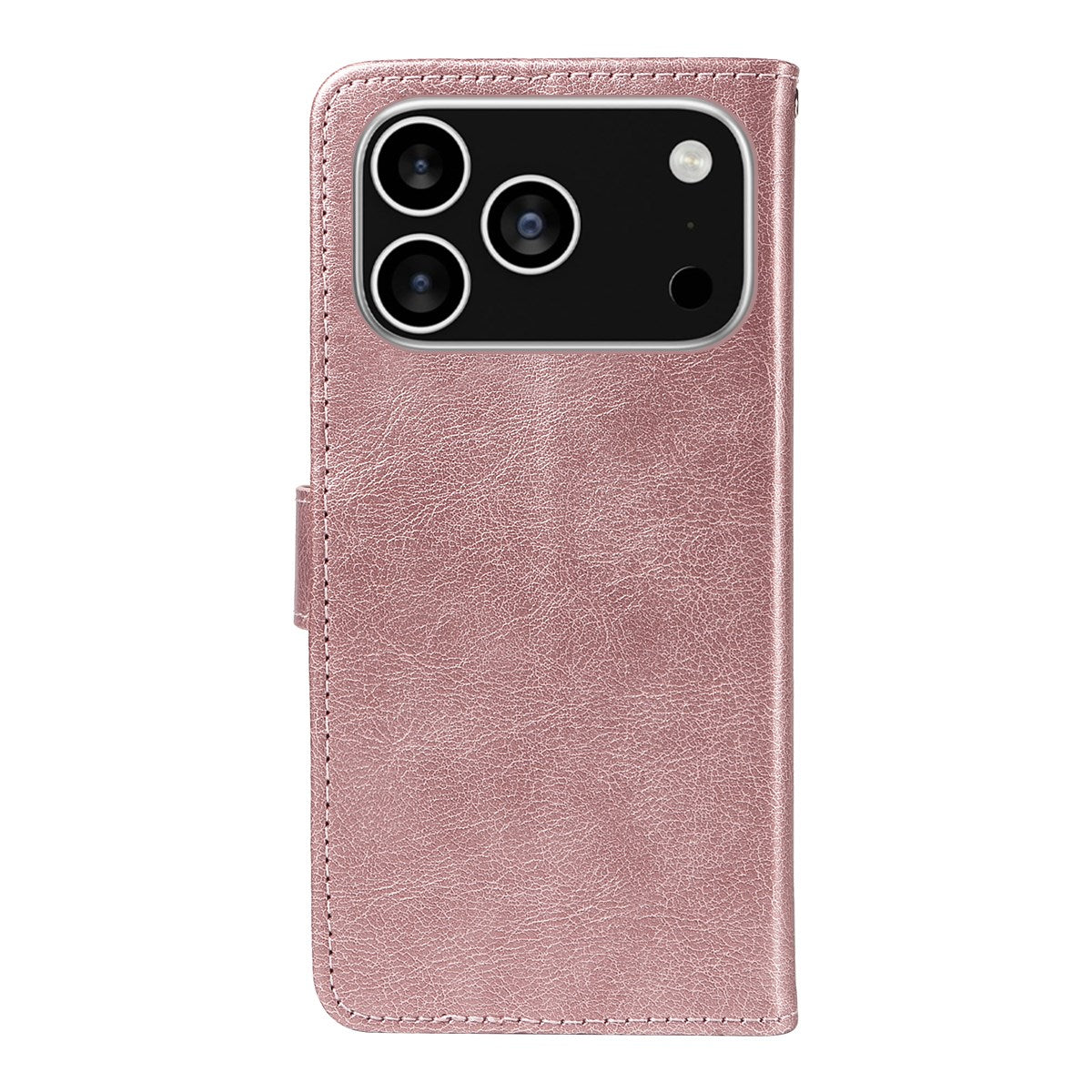 EIDERWOOD iPhone 17 Pro Kunstlæder Mobil Cover - Kortholder & Strop - Rose Gold