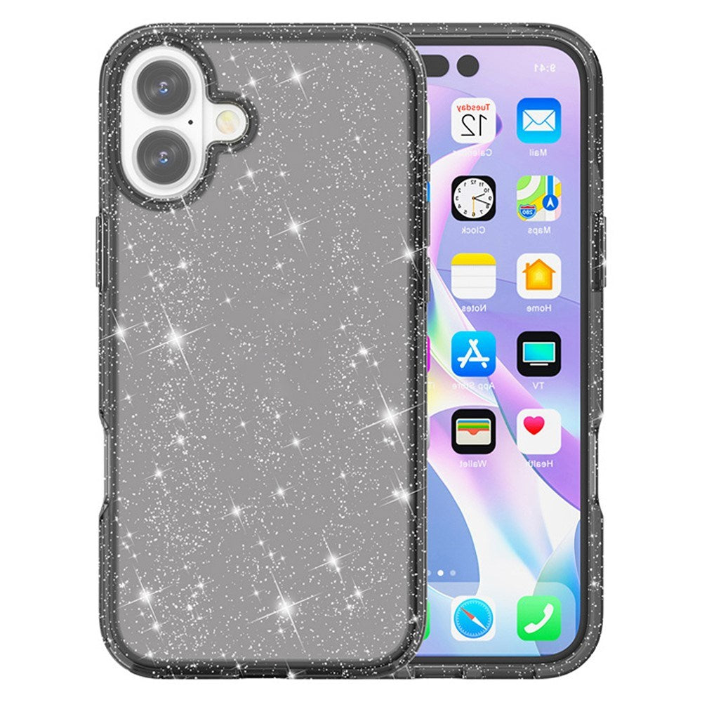 EIDERWOOD iPhone 17 Hybrid Plastik Mobil Cover - Sort Glitter