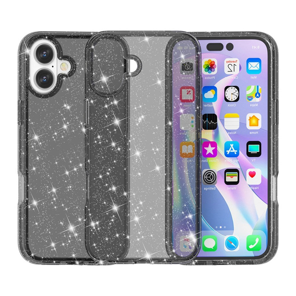 EIDERWOOD iPhone 17 Hybrid Plastik Mobil Cover - Sort Glitter