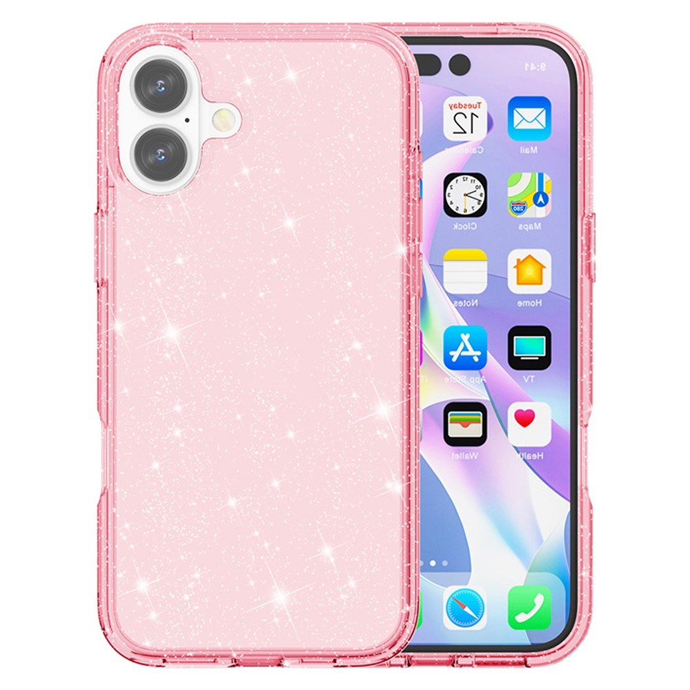 EIDERWOOD iPhone 17 Hybrid Plastik Mobil Cover - Lyserød Glitter