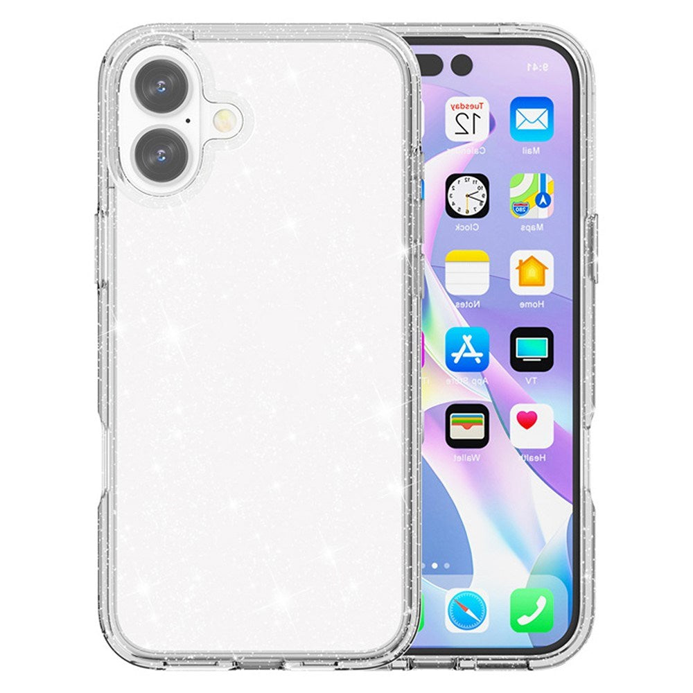 EIDERWOOD iPhone 17 Hybrid Plastik Mobil Cover - Hvid Glitter