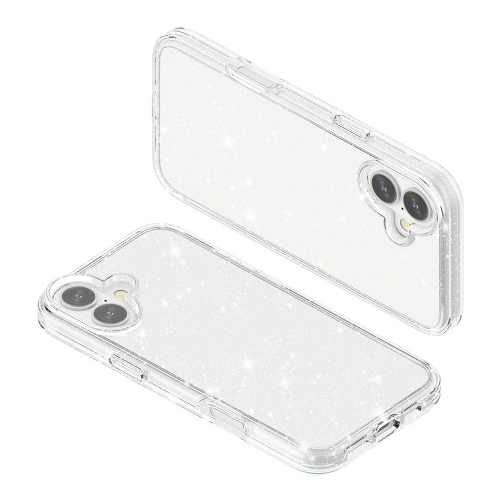 EIDERWOOD iPhone 17 Hybrid Plastik Mobil Cover - Hvid Glitter