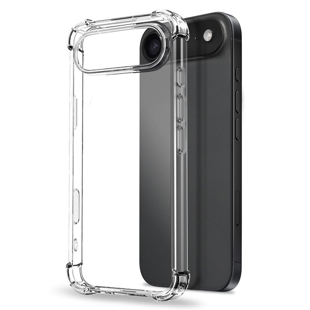 iPhone Air - NORTHJO 2-i-1 Beskyttelsessæt m. Stødabsorberende Fleksibelt Plastik Cover & Hærdet Skærmbeskyttelsesglas - Gennemsigtig