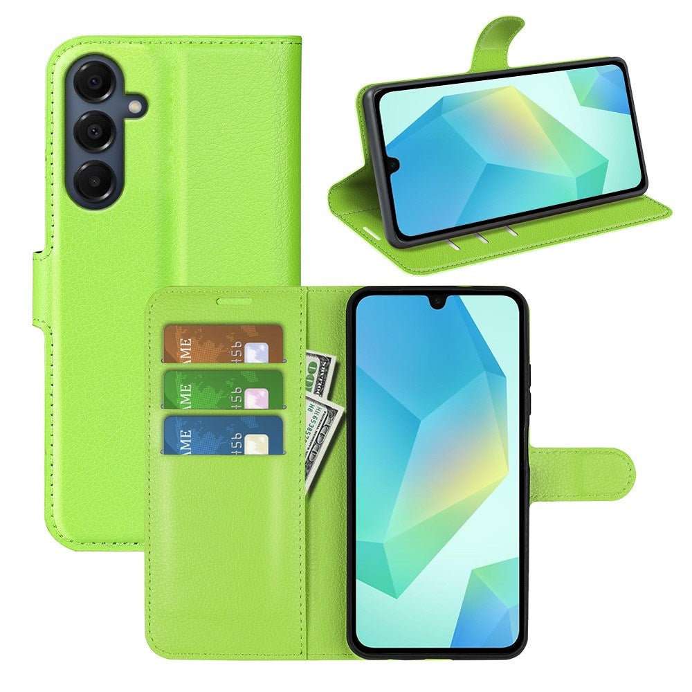 EIDERWOOD Samsung Galaxy A17 (5G) Litchi Kunstlæder Flip Cover m. Pung - Grøn