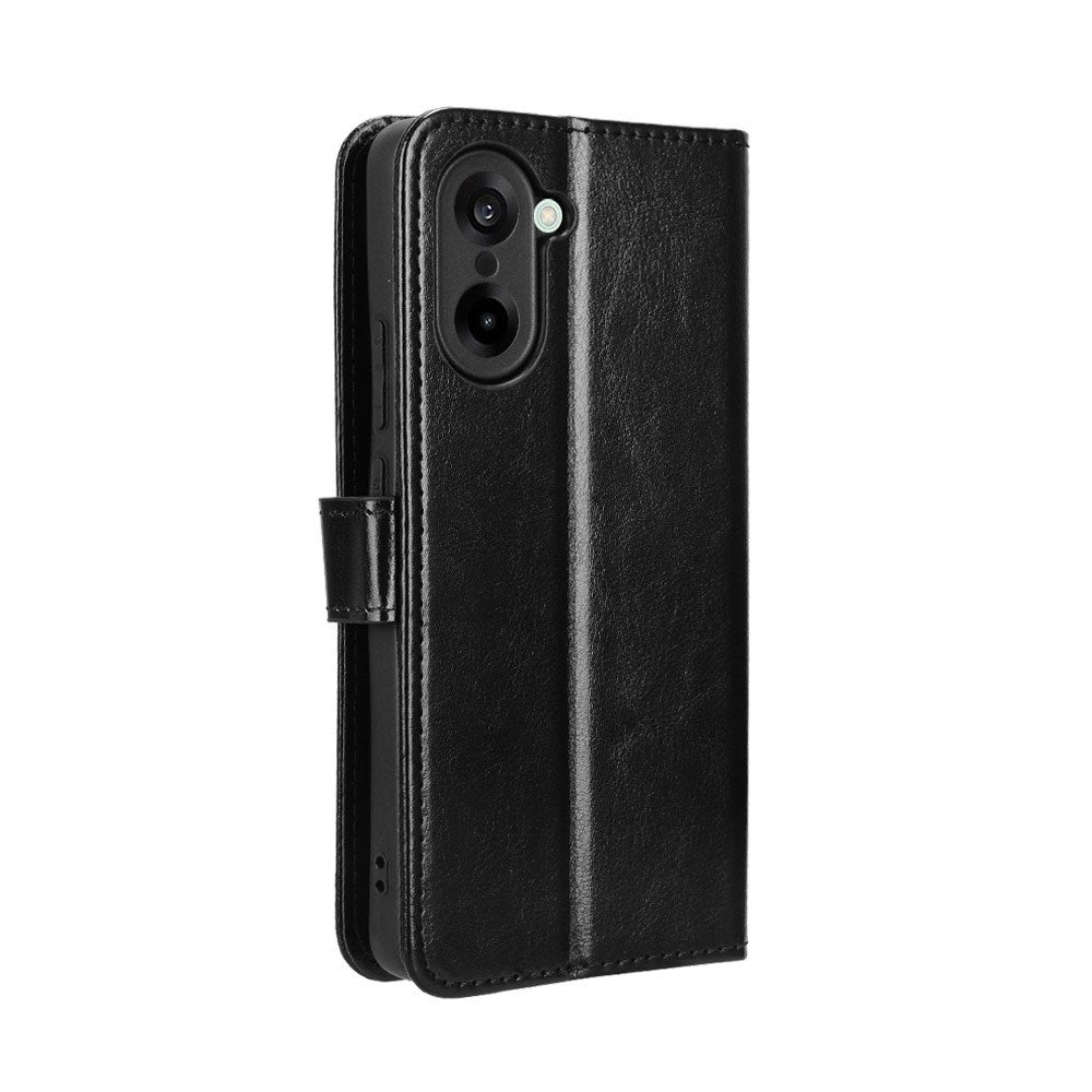 OnePlus Nord CE5 - EIDERWOOD Kunstlæder Flip Cover m. Strop - Sort