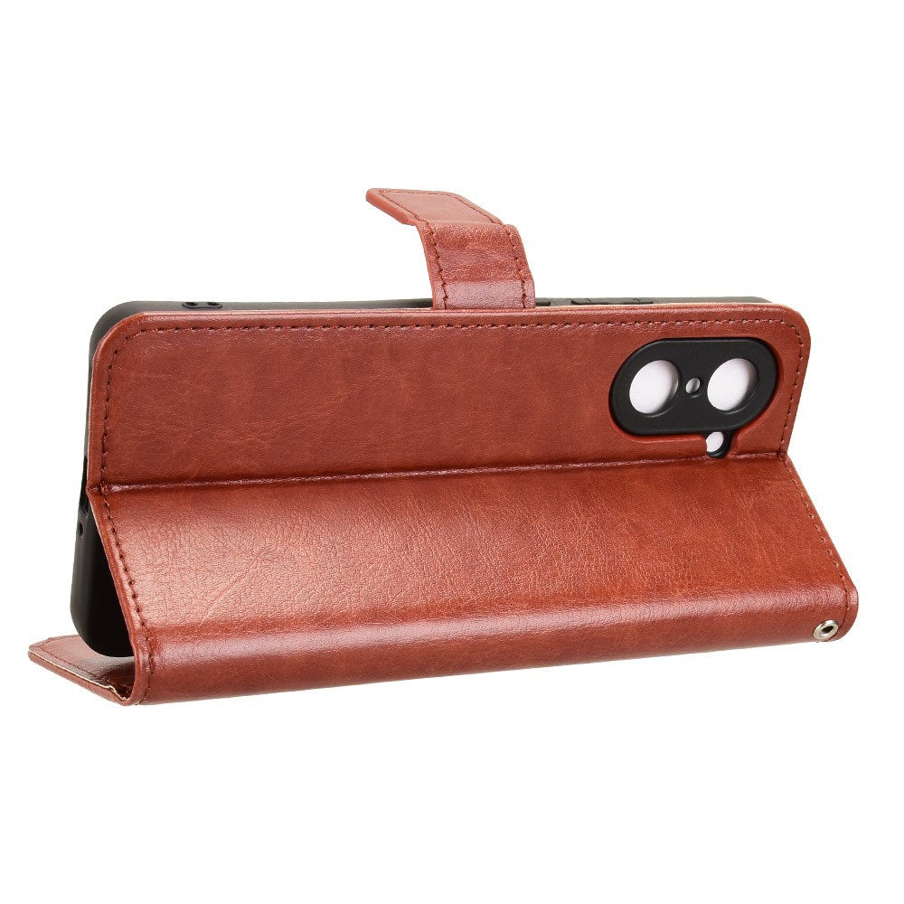 OnePlus Nord CE5 - EIDERWOOD Kunstlæder Flip Cover m. Strop - Brun