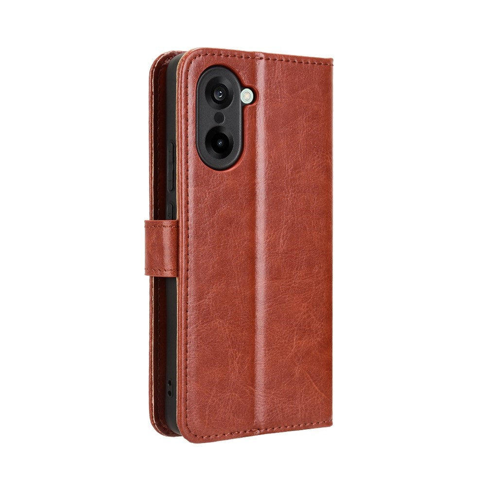 OnePlus Nord CE5 - EIDERWOOD Kunstlæder Flip Cover m. Strop - Brun
