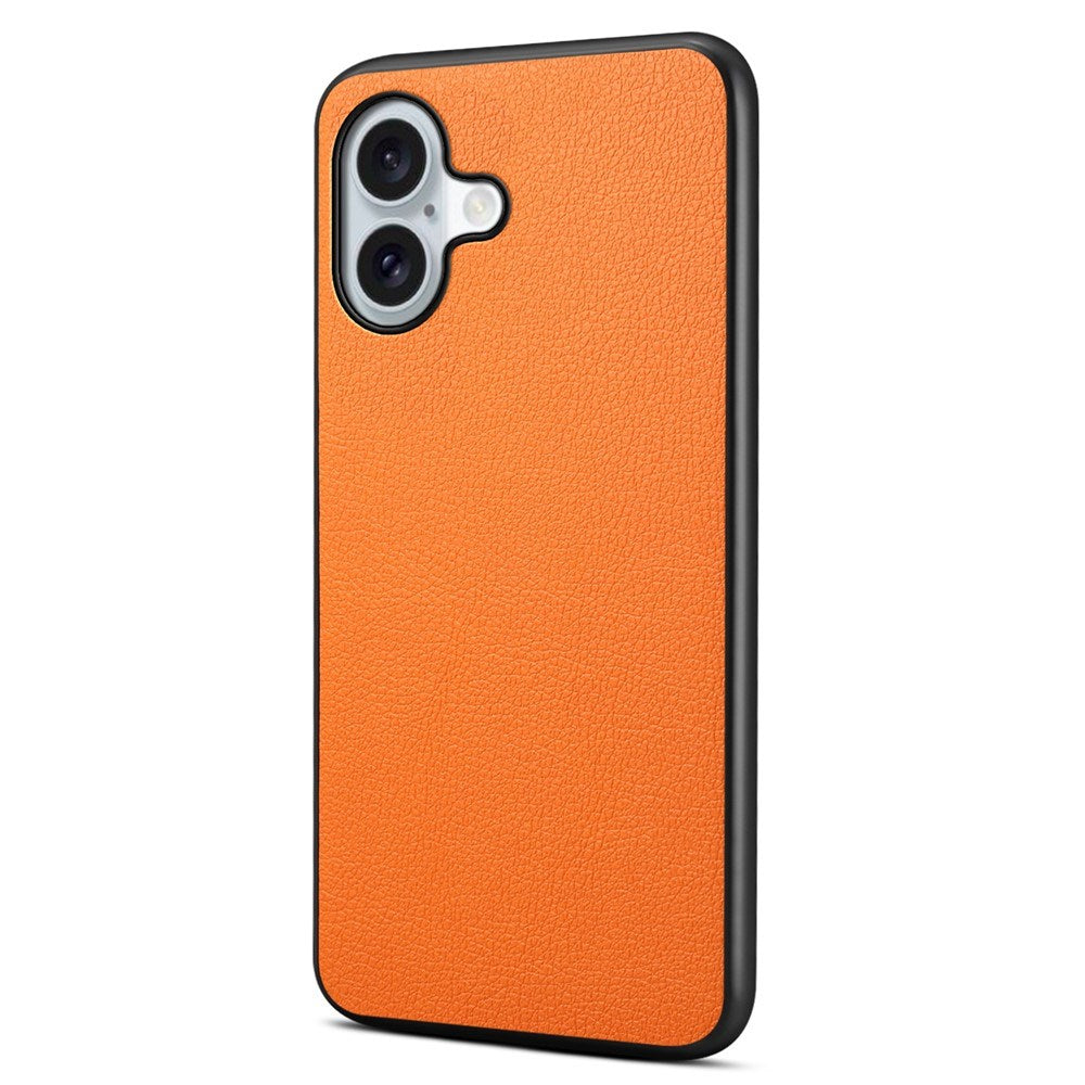 EIDERWOOD iPhone 17 Hybrid Plastik Mobil Cover m. Lædertekstur - Orange