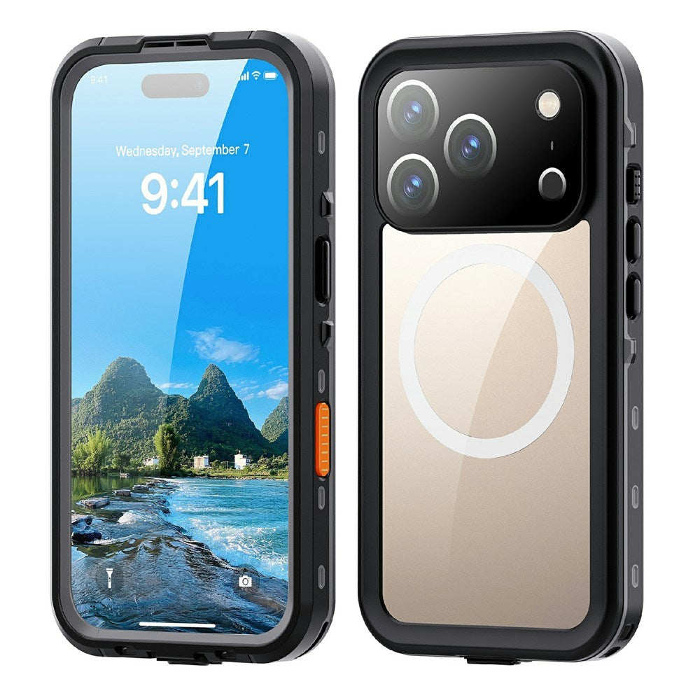 iPhone 17 Pro - EIDERWOOD Vandtæt Håndværker Cover m. Skærmbeskyttelse & Strop - MagSafe Kompatibel - Sort
