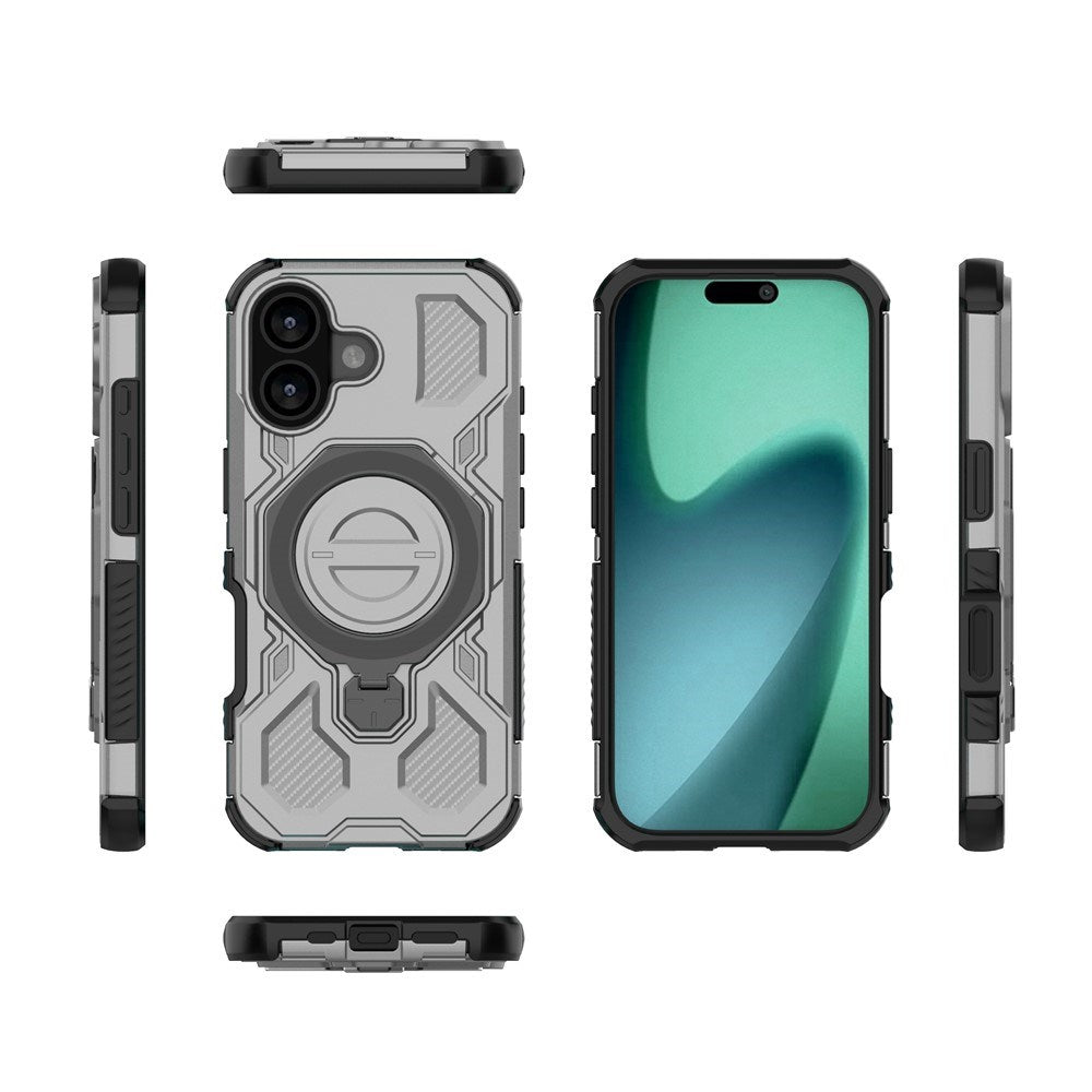 EIDERWOOD iPhone 17 Håndværker Mobil Cover - Magnetisk Kickstand - MagSafe Kompatibel - Grå