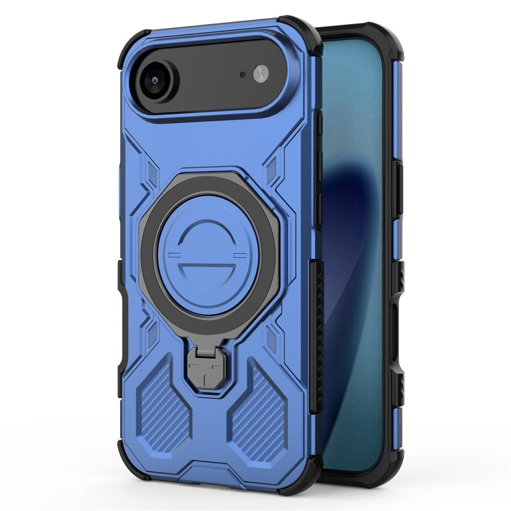 EIDERWOOD iPhone Air Håndværker Mobil Cover - Magnetisk Kickstand - MagSafe Kompatibel - Blå