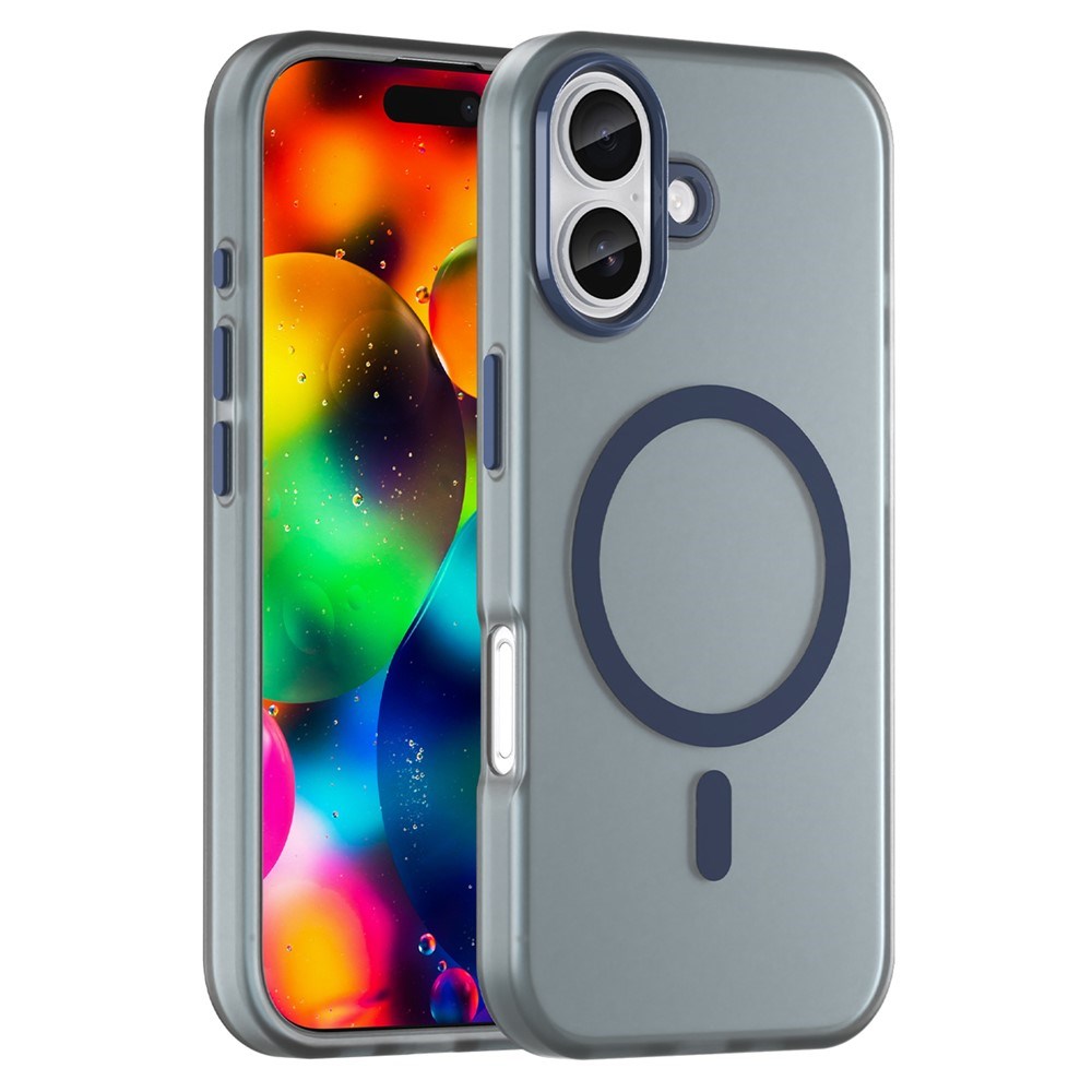 EIDERWOOD iPhone 17 Hybrid Plast Mobil Cover - MagSafe Kompatibel - Mat Gennemsigtig / Mørkeblå