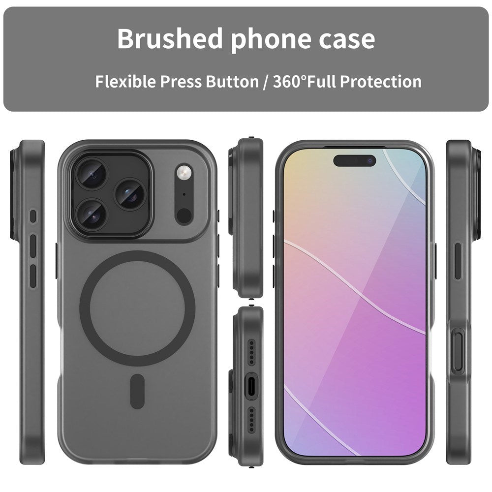 EIDERWOOD iPhone 17 Pro Hybrid Plast Mobil Cover - MagSafe Kompatibel - Mat Gennemsigtig / Sort