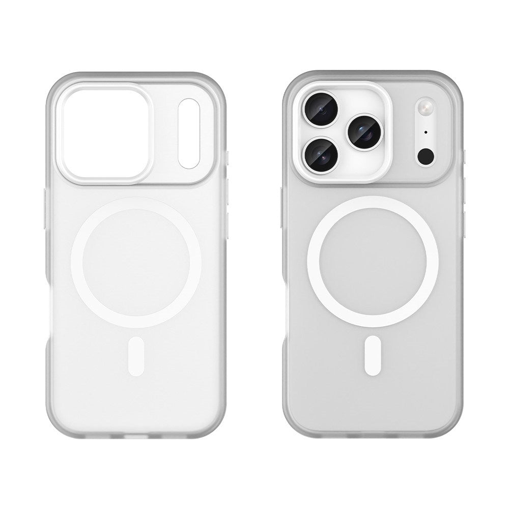 EIDERWOOD iPhone 17 Pro Hybrid Plast Mobil Cover - MagSafe Kompatibel - Mat Gennemsigtig / Hvid