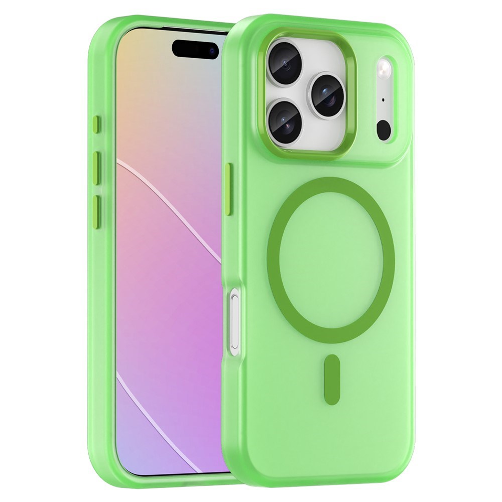 EIDERWOOD iPhone 17 Pro Hybrid Plast Mobil Cover - MagSafe Kompatibel - Mat Gennemsigtig / Grøn